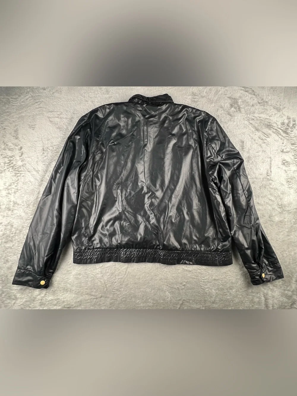 Vintage 70s 80s  Nylon Jacket Silverman’s Lightweight Mens Size XL Terry Black